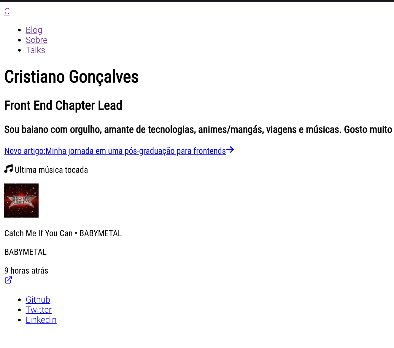 Page without css